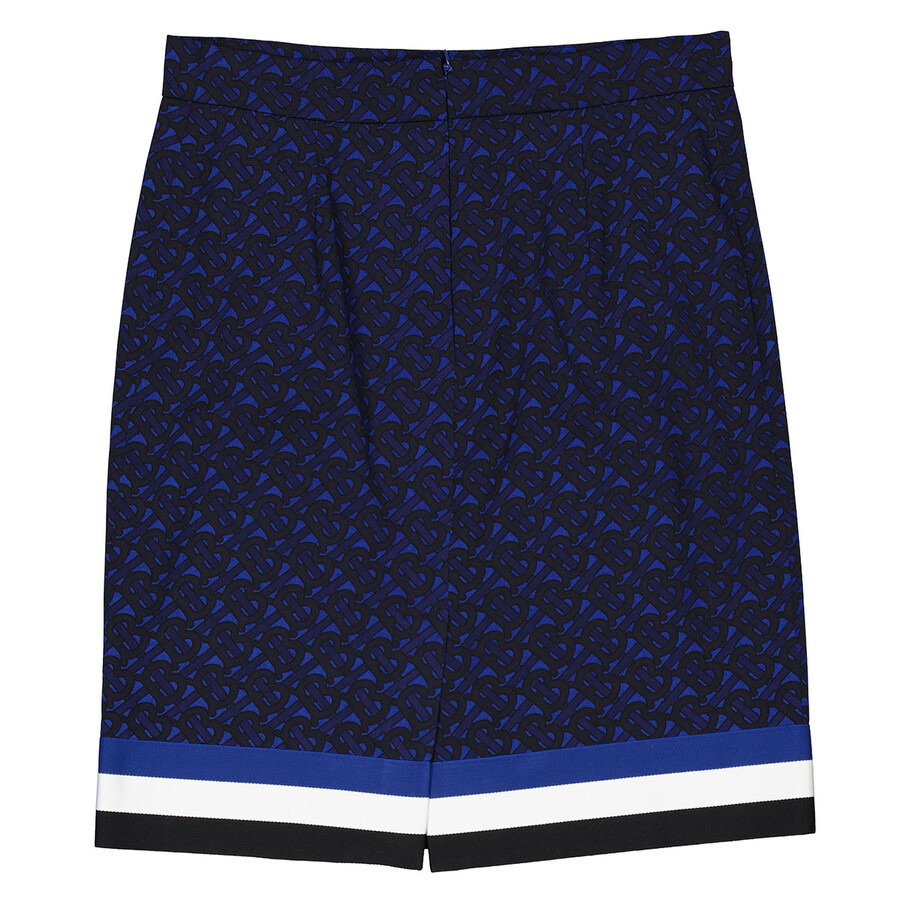 Burberry Deep Royal Blue Odette Wool Blend Skirt - 2