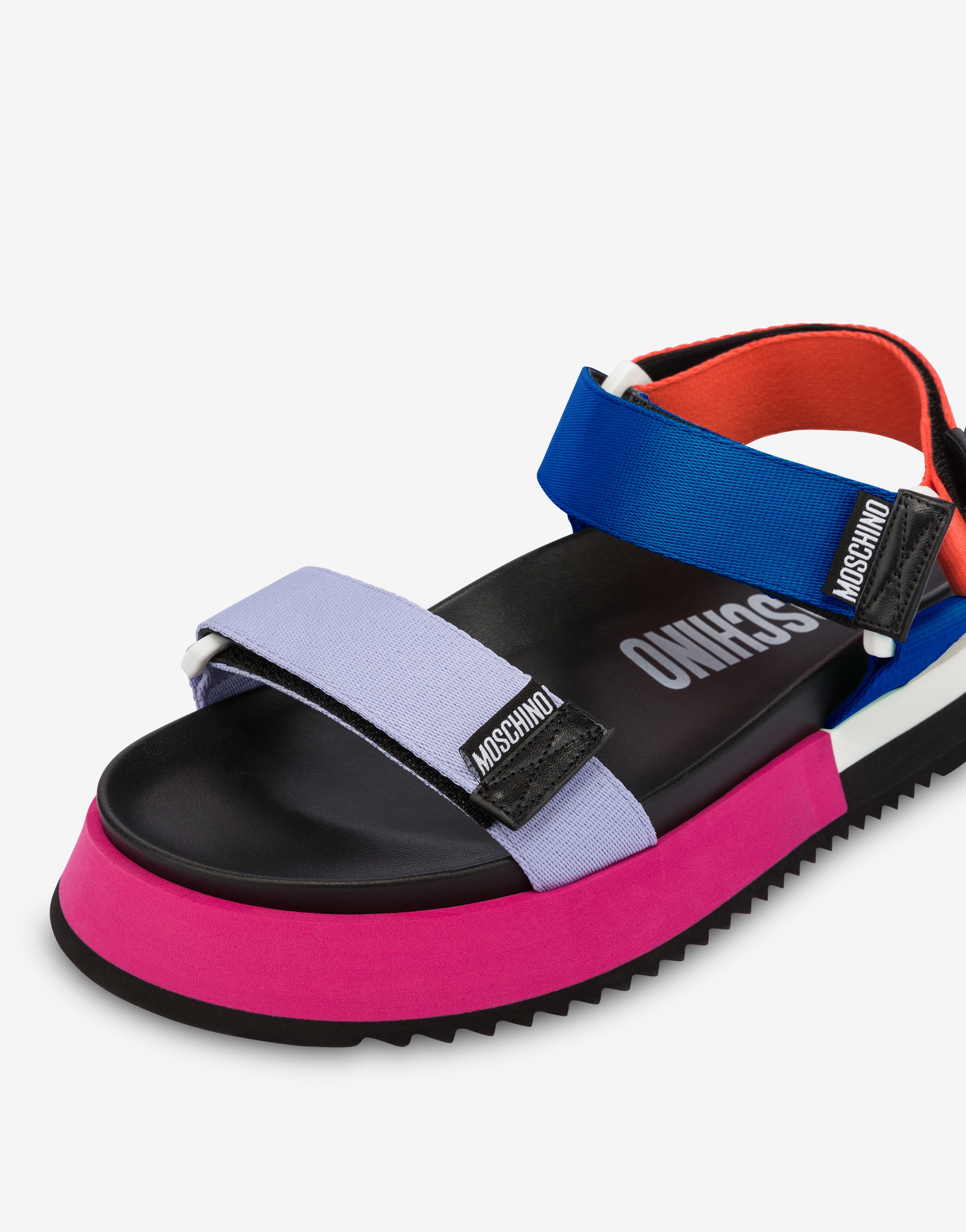 LOGO TAPE PLATFORM SANDALS - 4