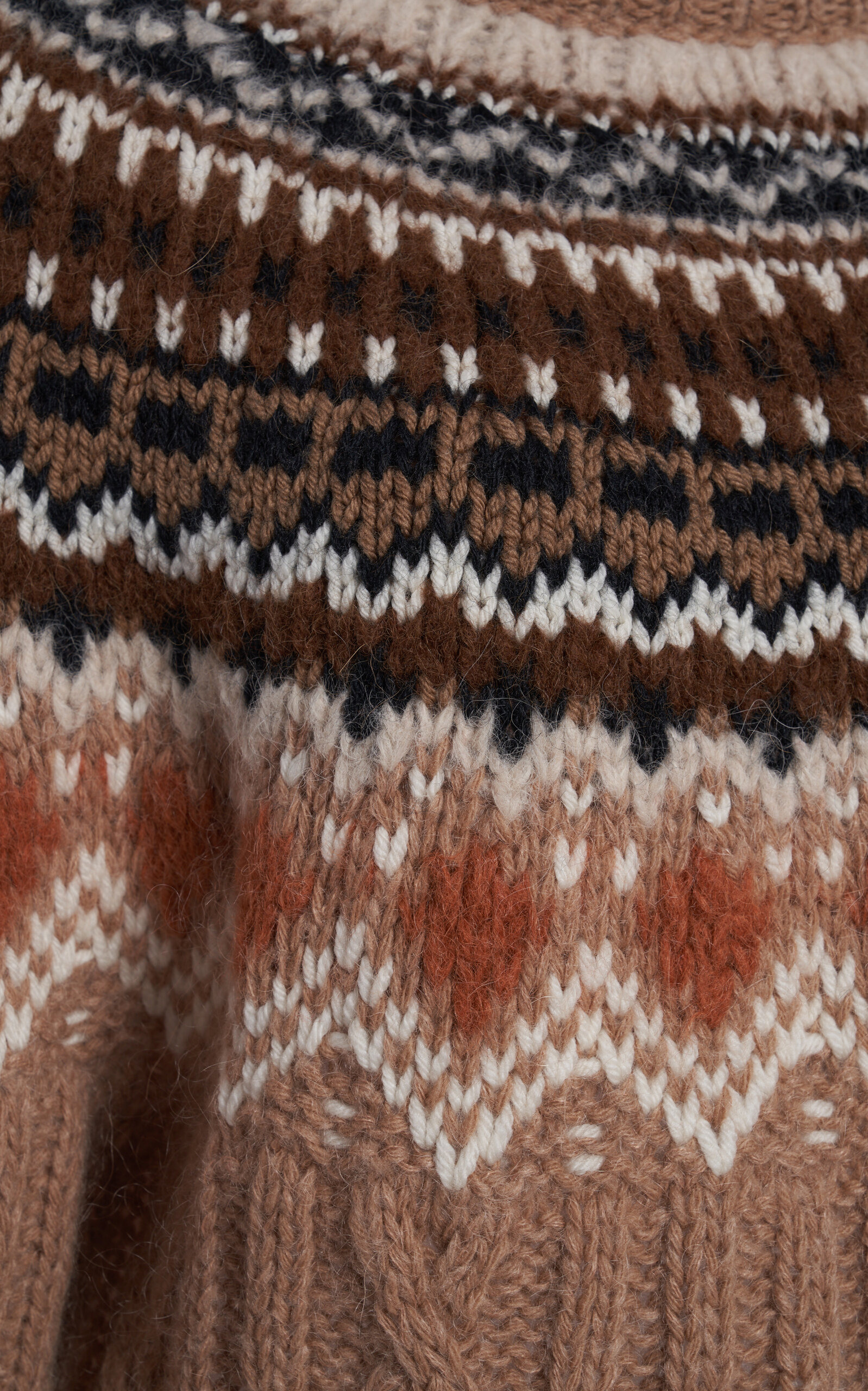 Knit Wool-Mohair Sweater brown - 5