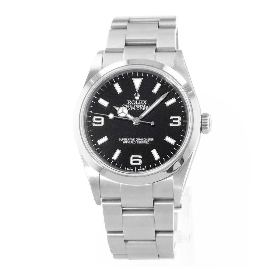 Pre-owned Rolex Explorer 36 Automatic Chronometer Black Dial Men's Watch 114270 BKSO - 4