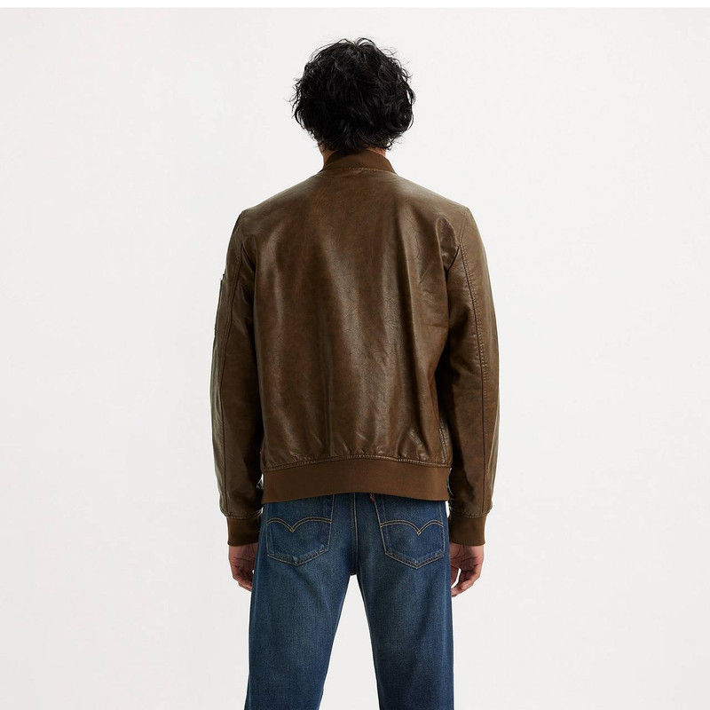 Levi's FAUX LEATHER VARSITY BOMBER JACKET outlook