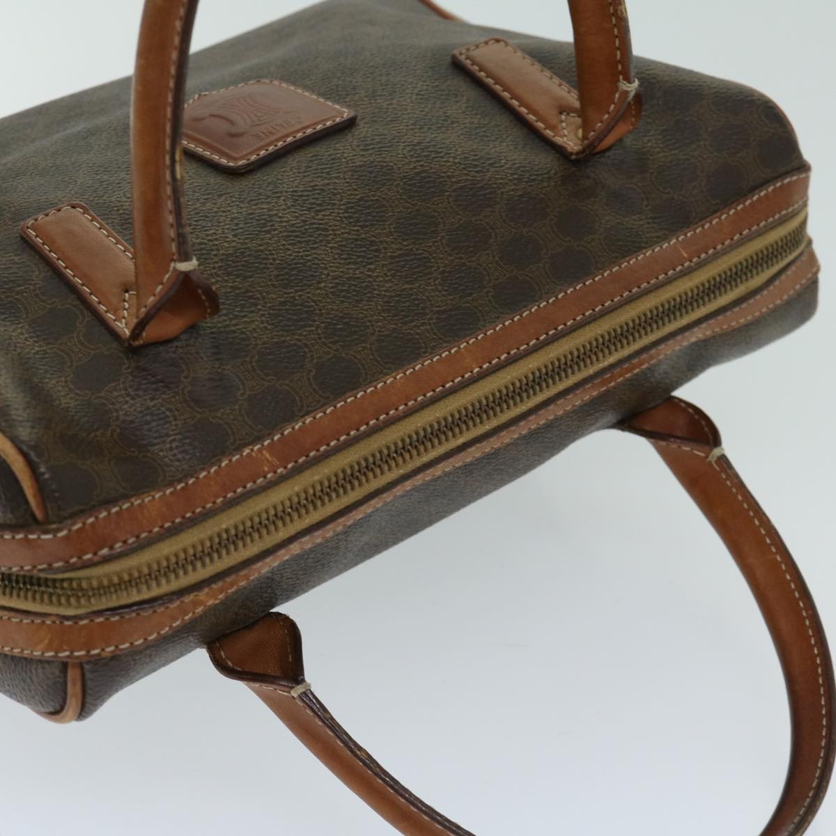 CELINE Macadam Canvas Hand Bag Pvc Brown - 6
