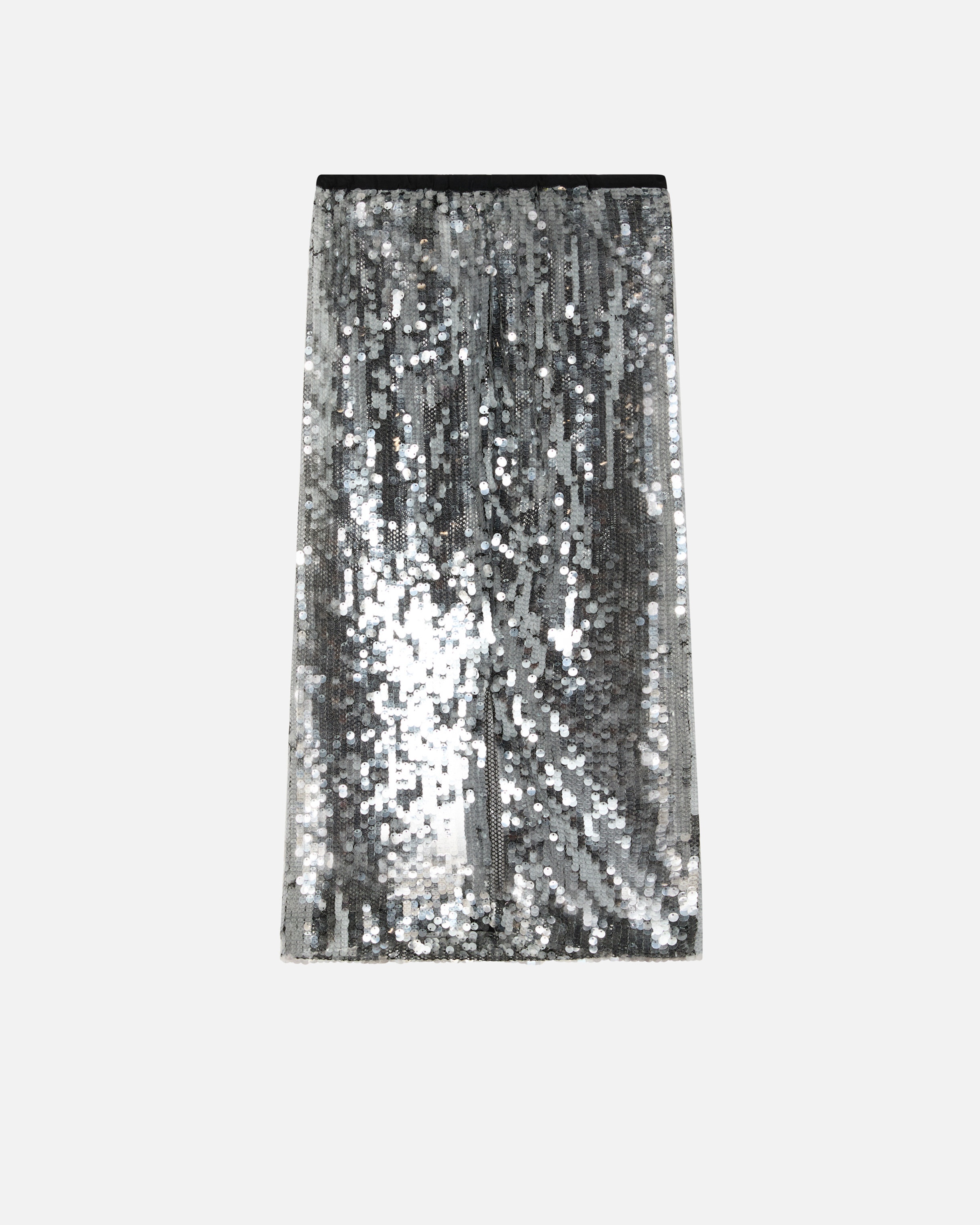 SEQUINNED MESH PENCIL SKIRT - 6