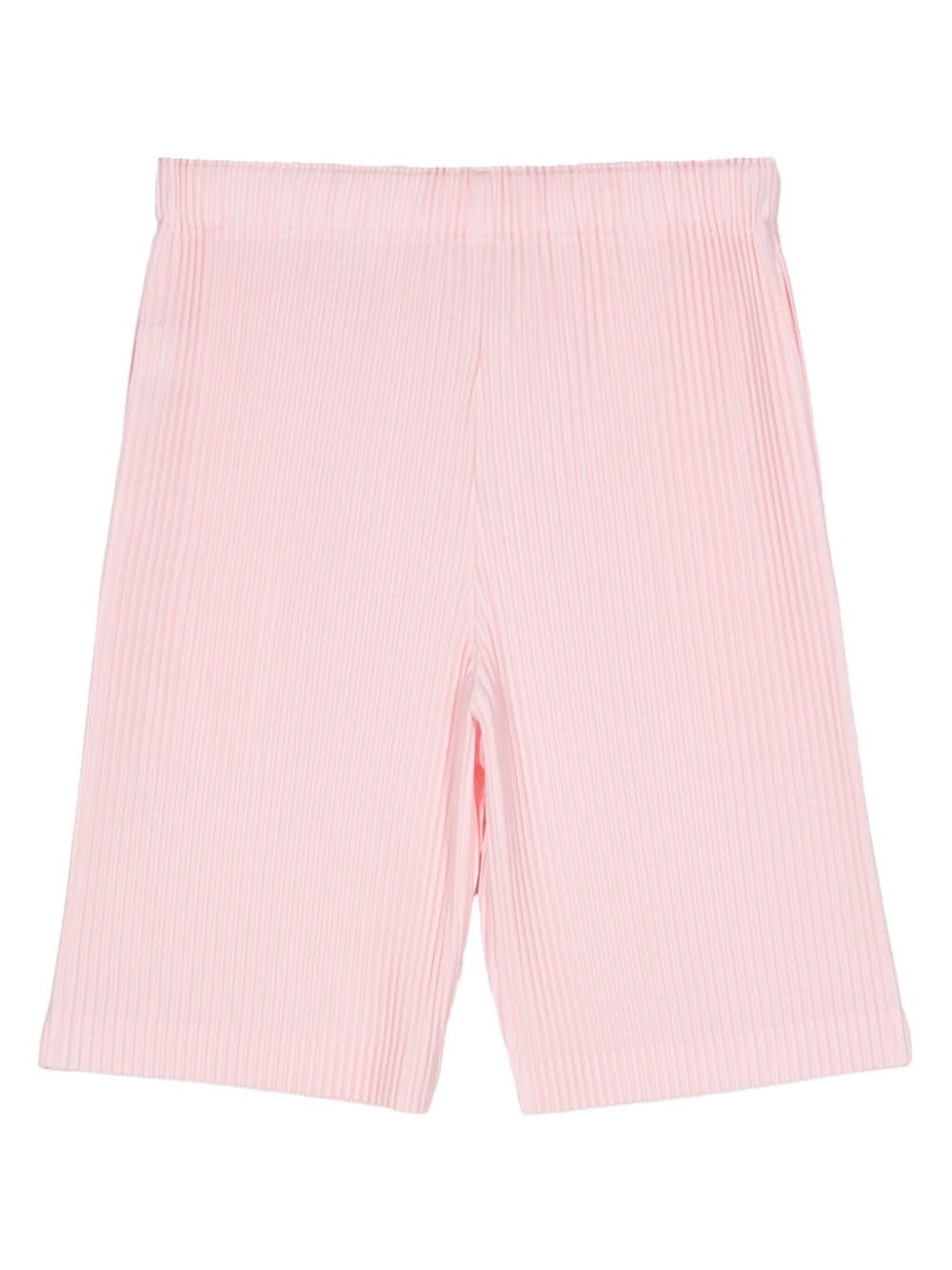 straight-leg plissé shorts - 2