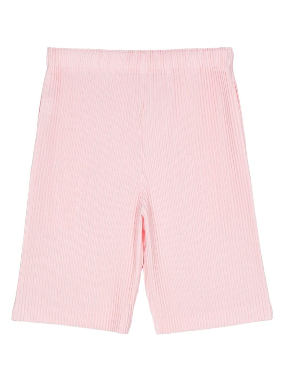 straight-leg plissé shorts - 2