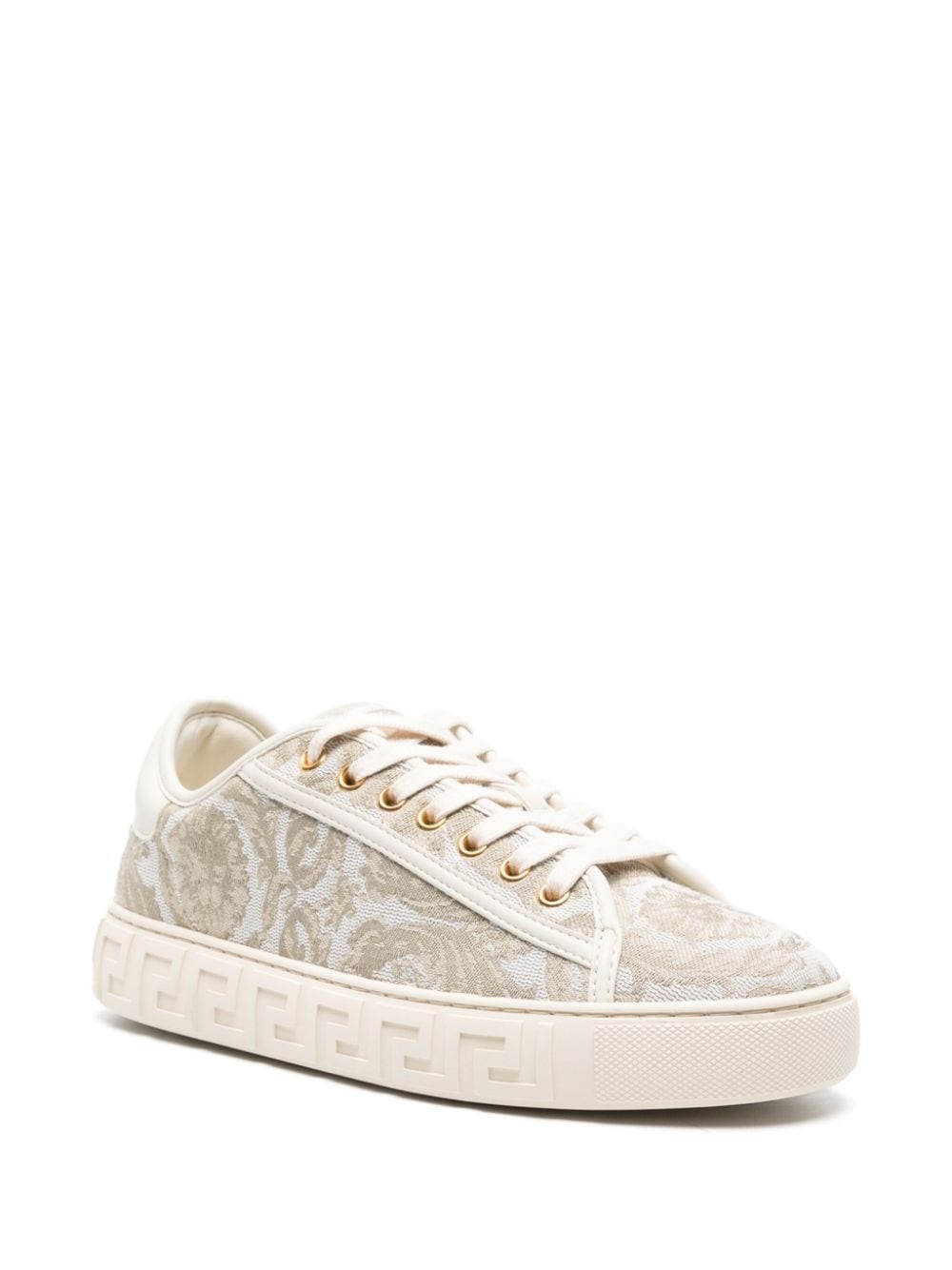 Barocco Greca jacquard sneakers - 2