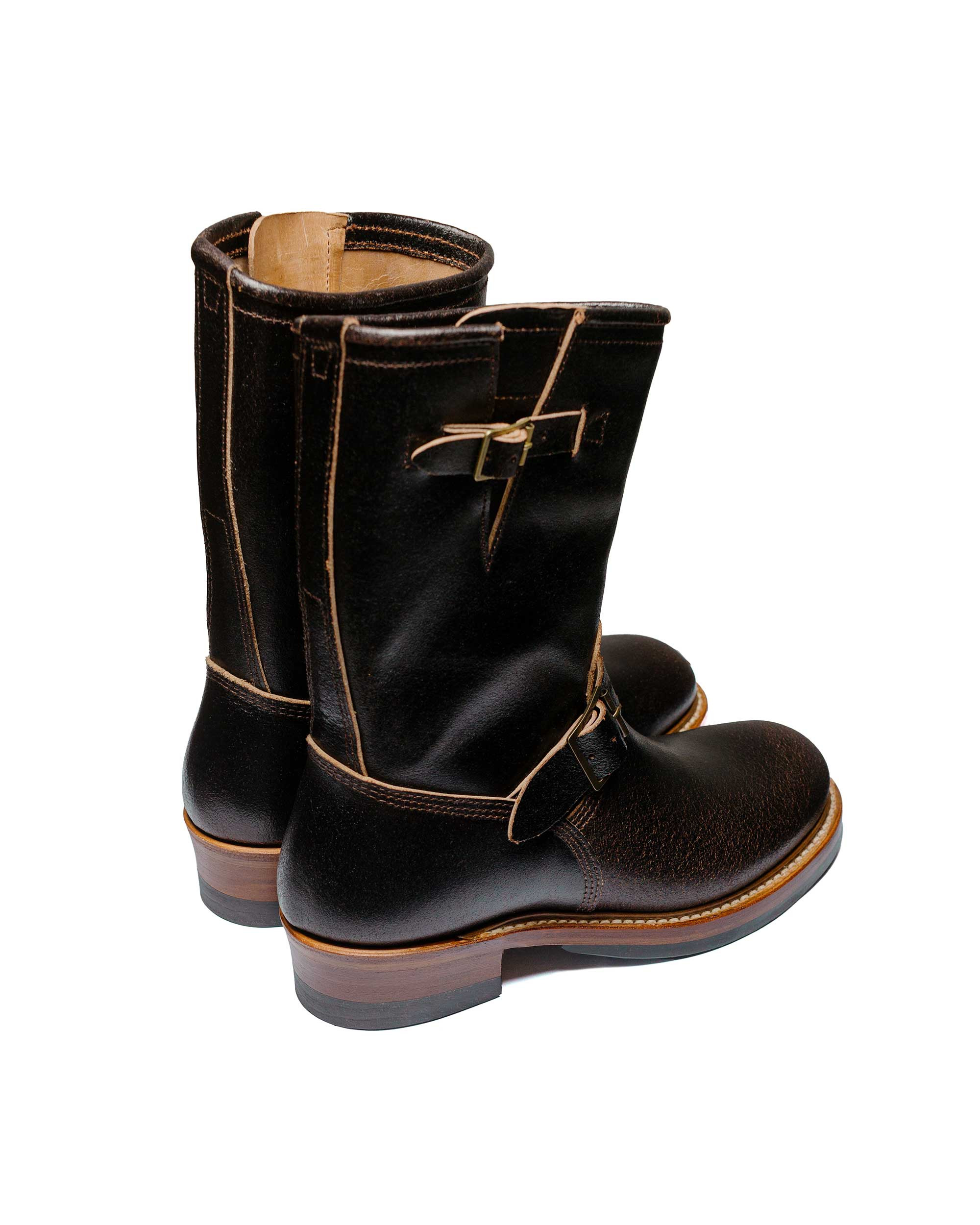 Wabash Engineer Boots Horween Waxed Flesh Dark Brown - 3