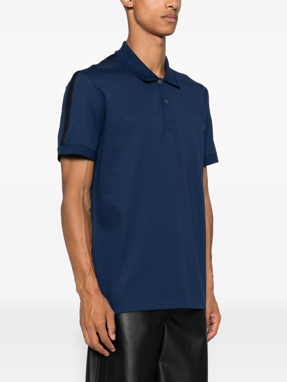 embroidered-logo cotton polo - 3