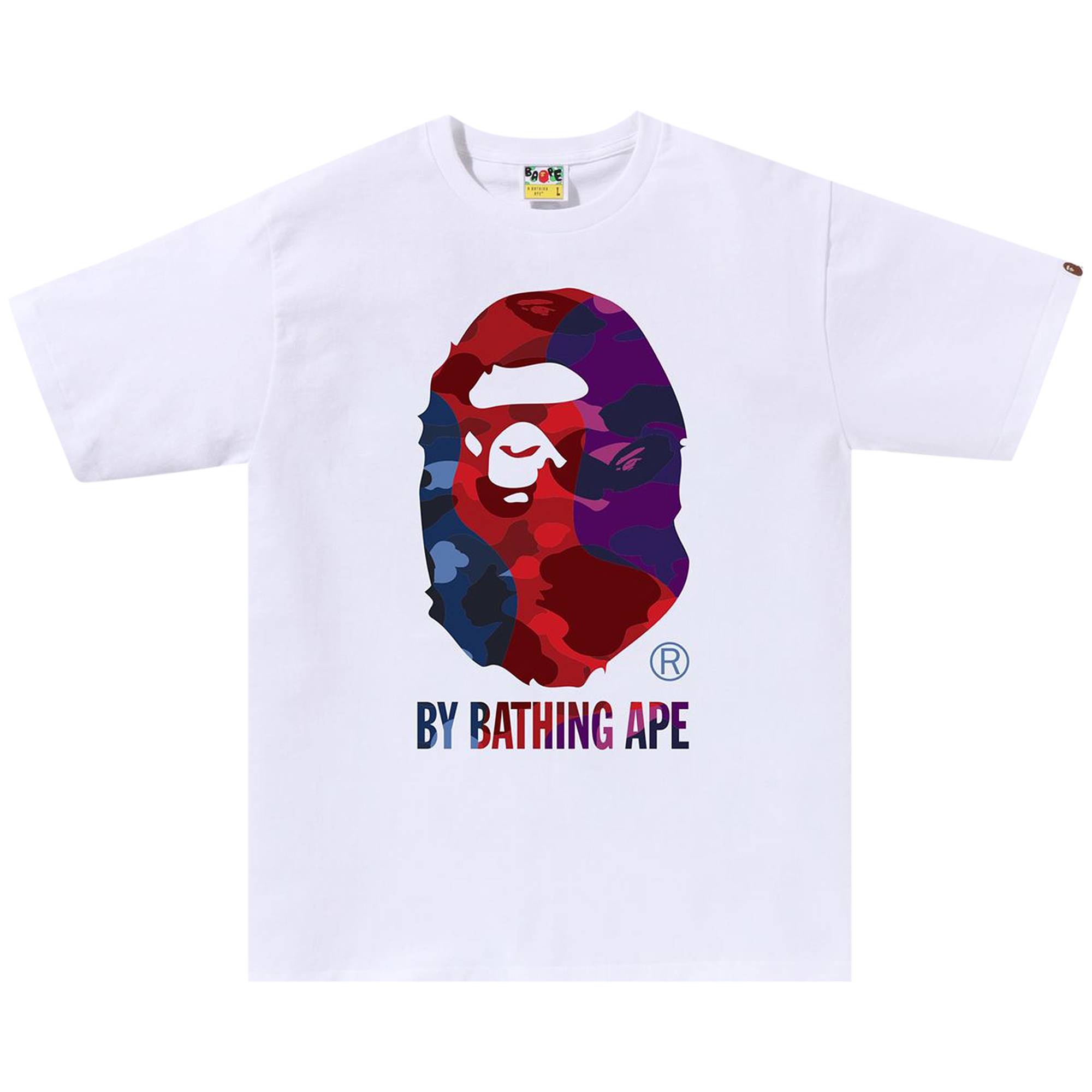 BAPE Color Camo Crazy By Bathing Ape Tee 'White' - 1