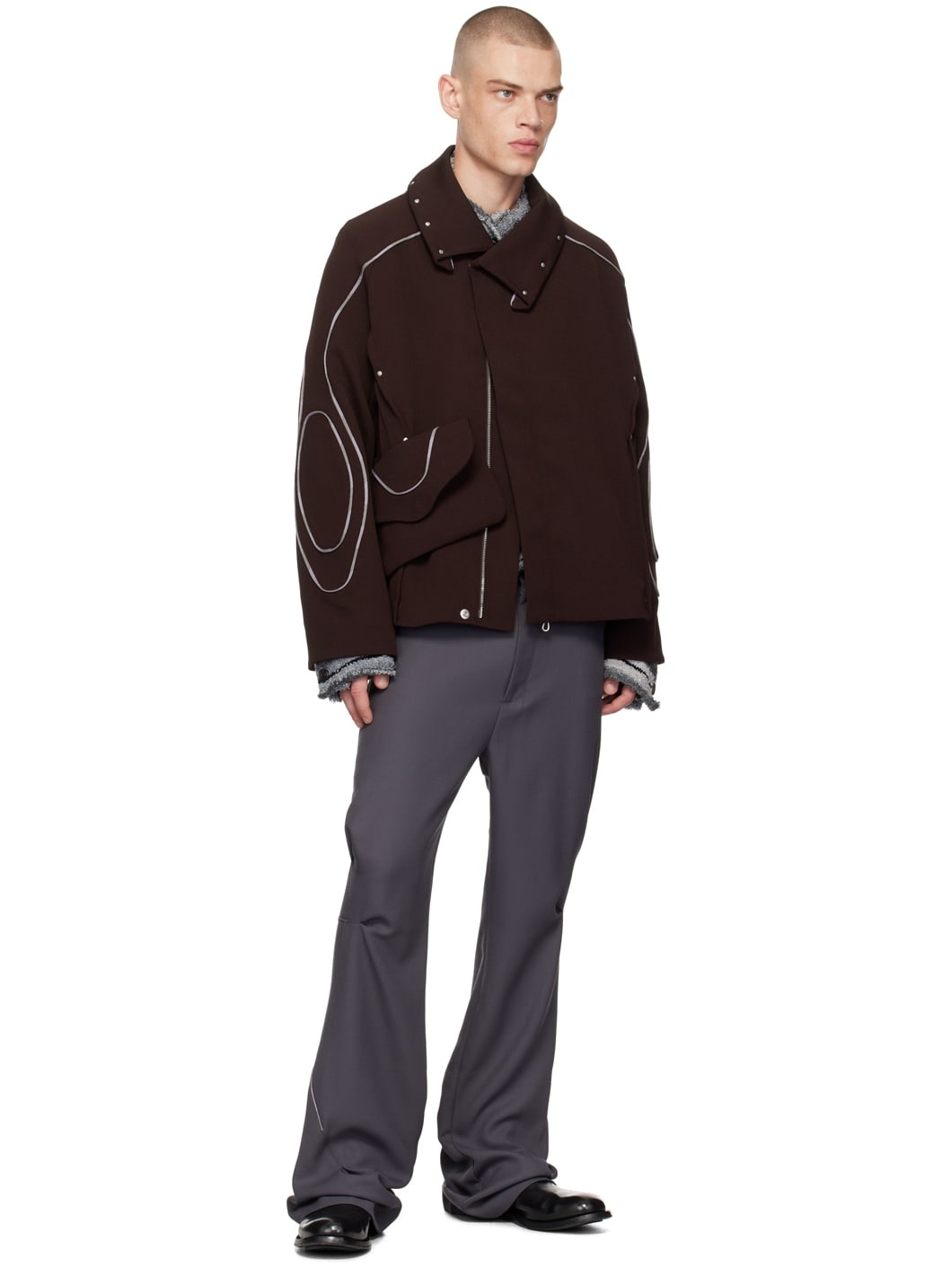 Gray Ohne K-Dart Trousers - 4