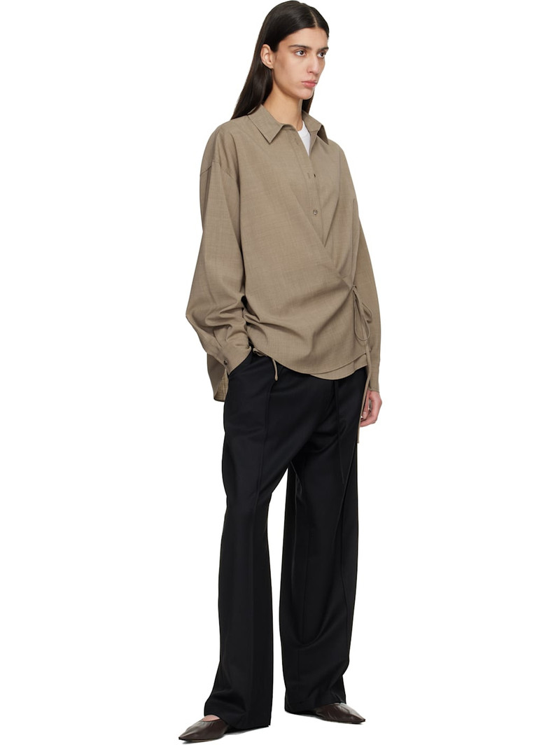 LE17SEPTEMBRE Black Tuck Tailored Trousers outlook