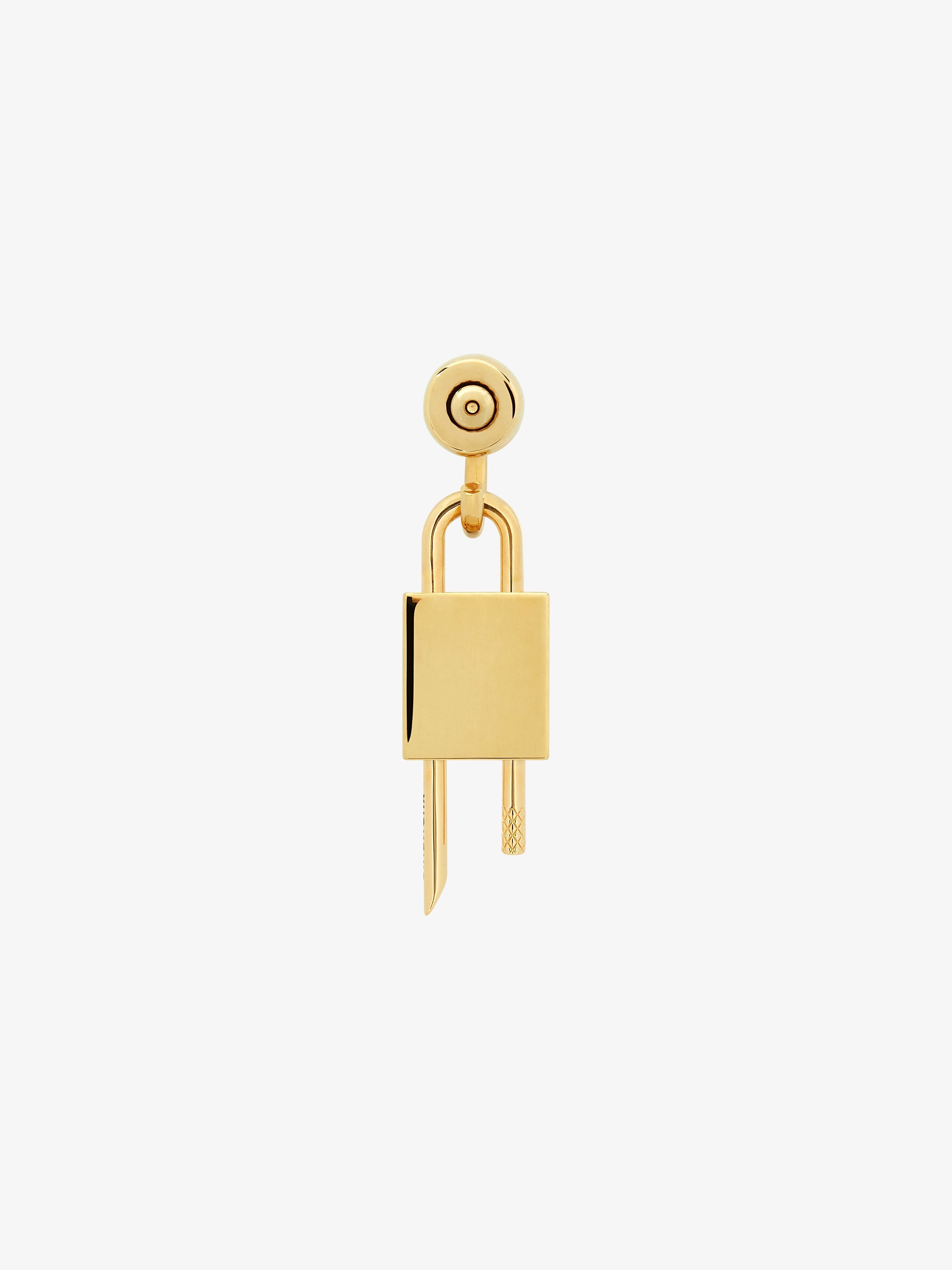 LOCK EARRING IN METAL - 2