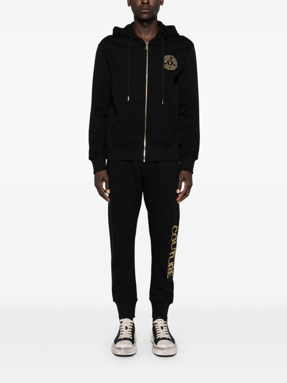 logo-print cotton track pants - 2