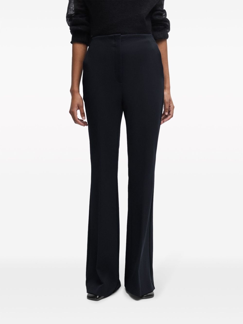 high-waisted flared trousers - 3