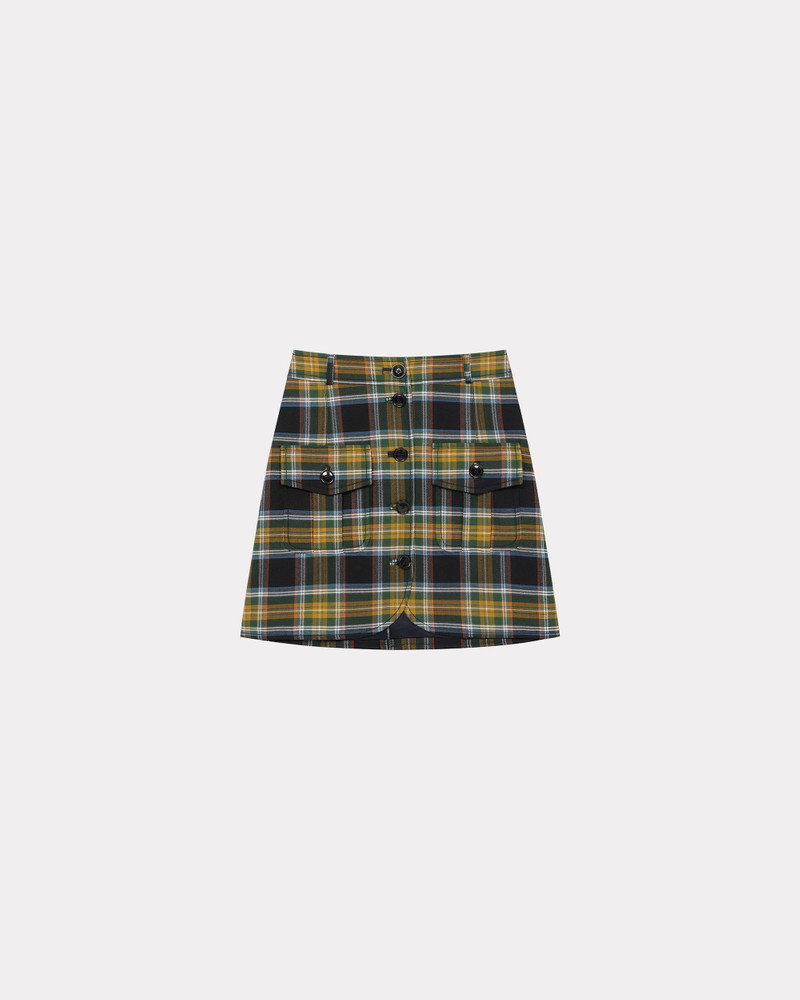A-line checked mini skirt - 1