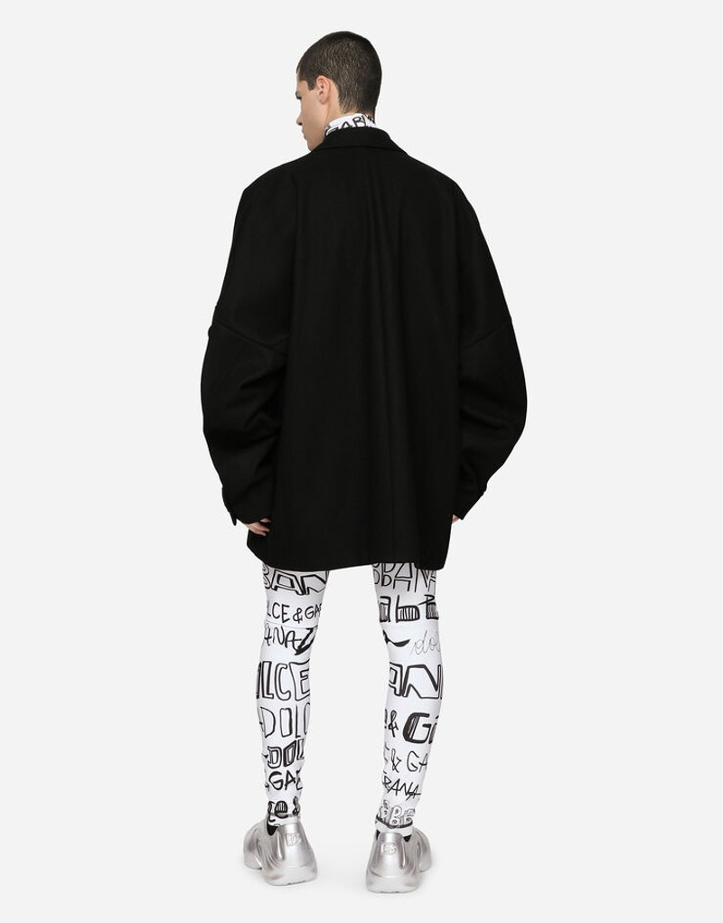 Double-breasted technical wool pea coat 2