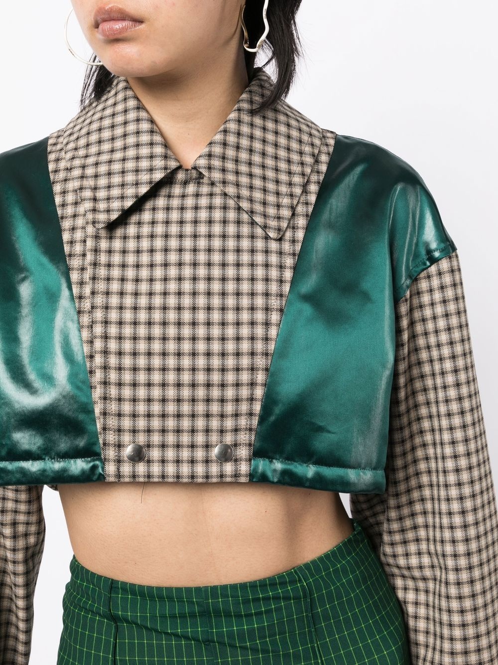panelled cropped jacket - 5