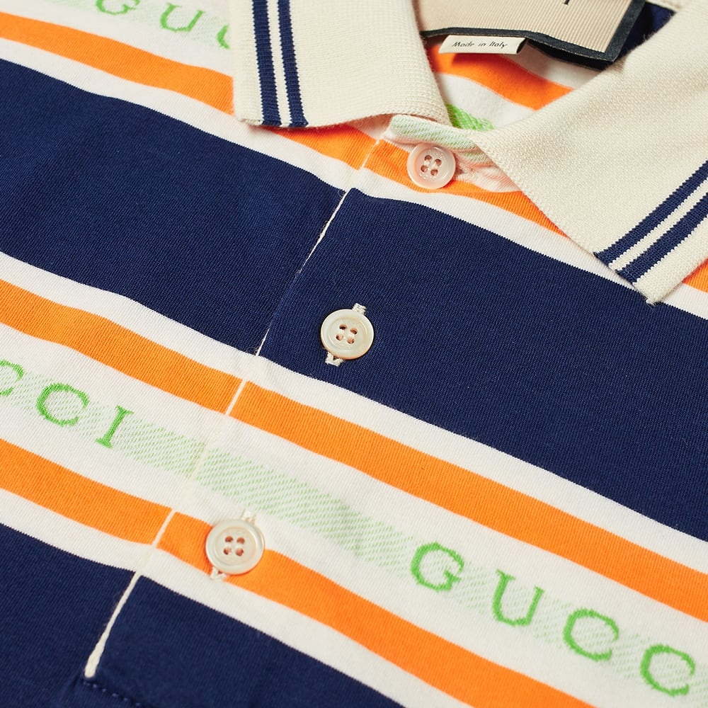 Gucci Logo Collar Stripe Polo - 3