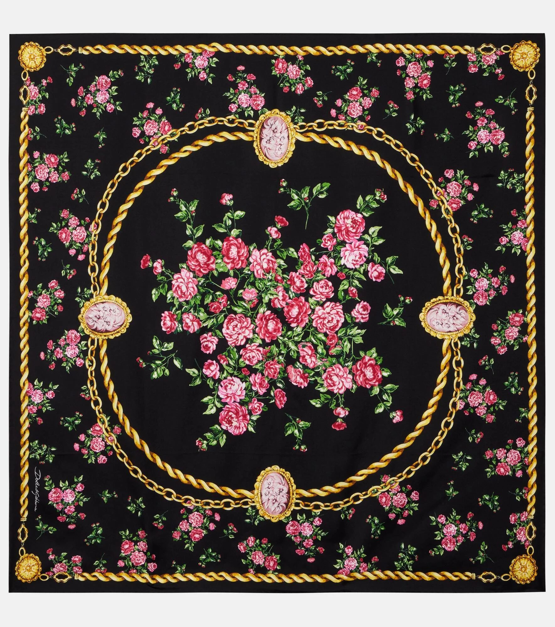Floral silk scarf - 1