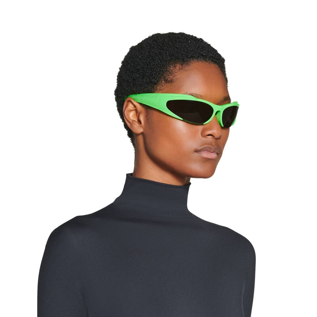 Reverse Xpander Rectangle Sunglasses  in Fluo Green - 6
