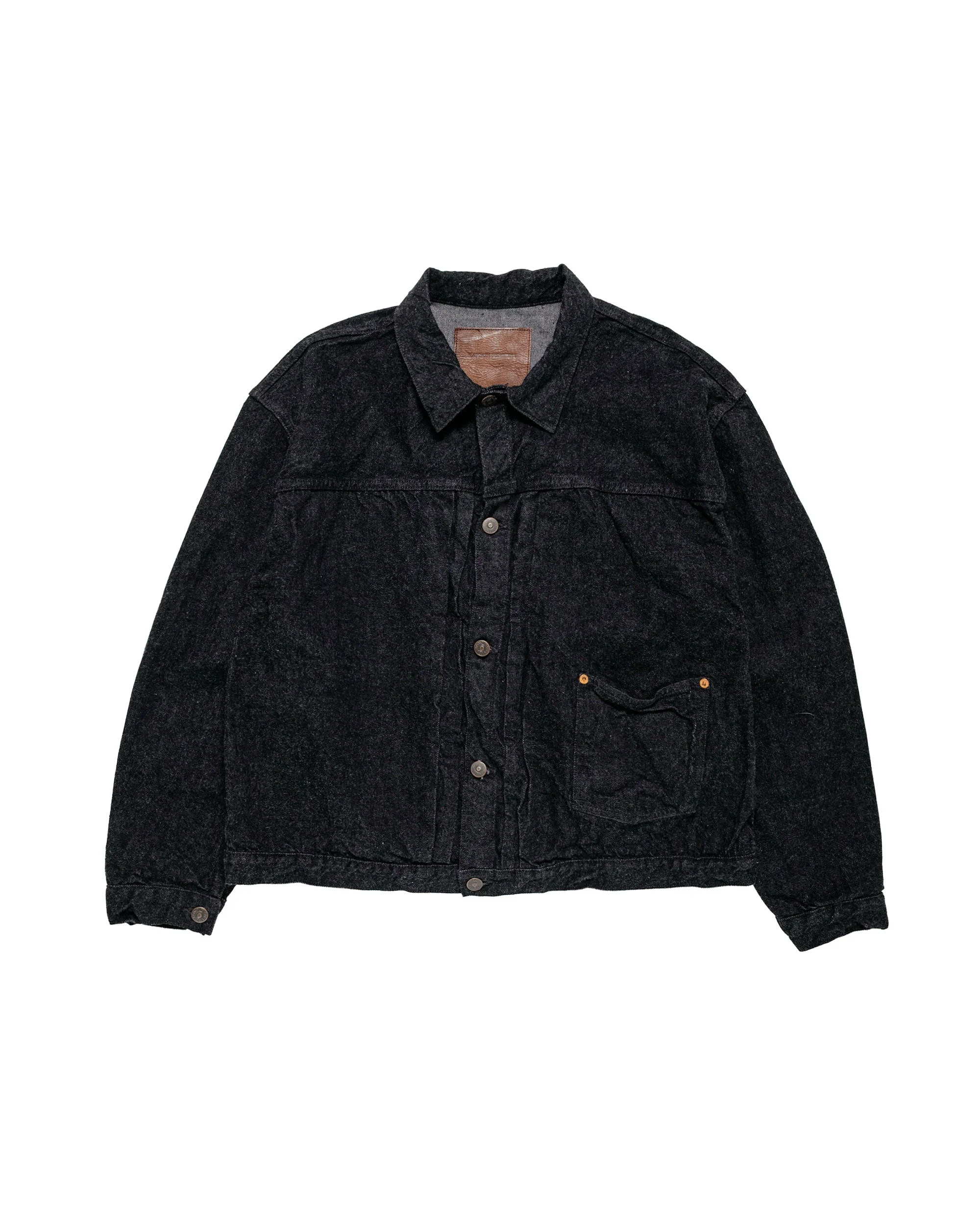 Denim Tracker 1P Jacket Black One Wash - 1