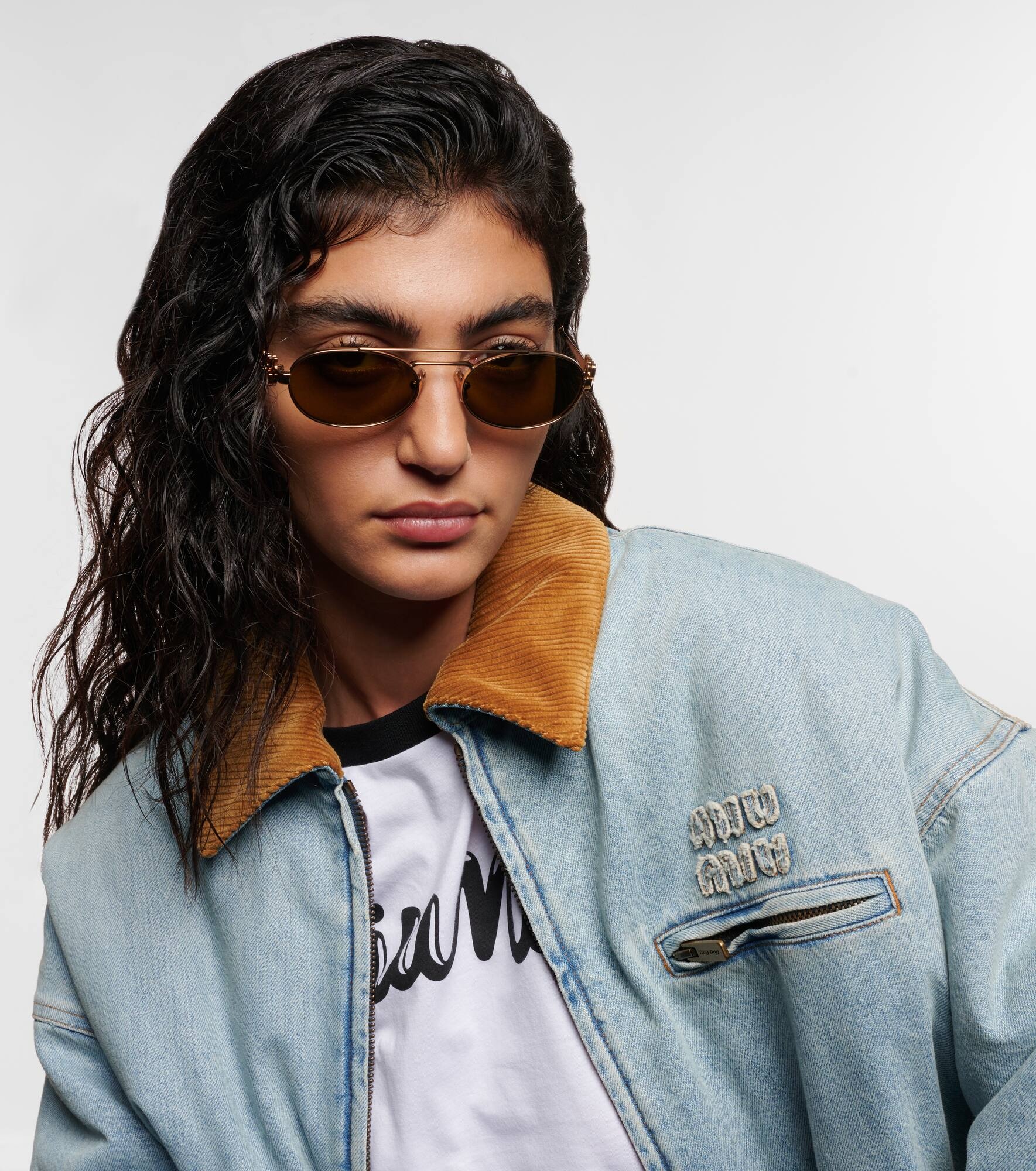Logo oval sunglasses - 3