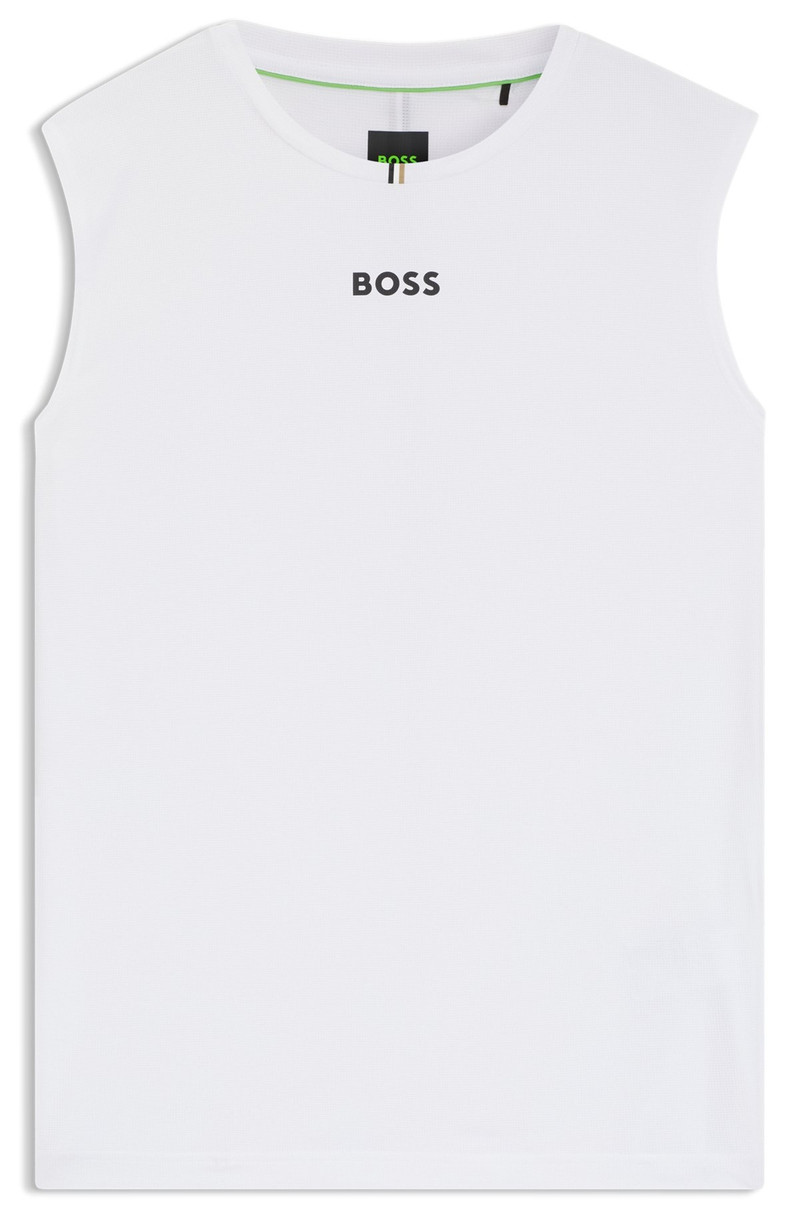 ACTIVE TANK TOP IN STRETCH FABRIC WITH REAR STRIPES 1