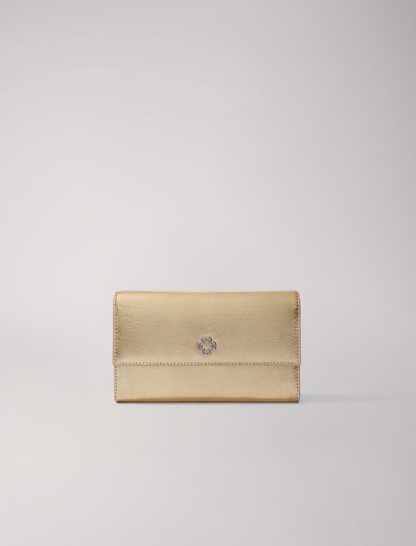 Leather clutch bag with chain - 7