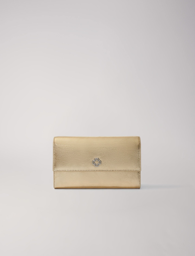 Leather clutch bag with chain 7