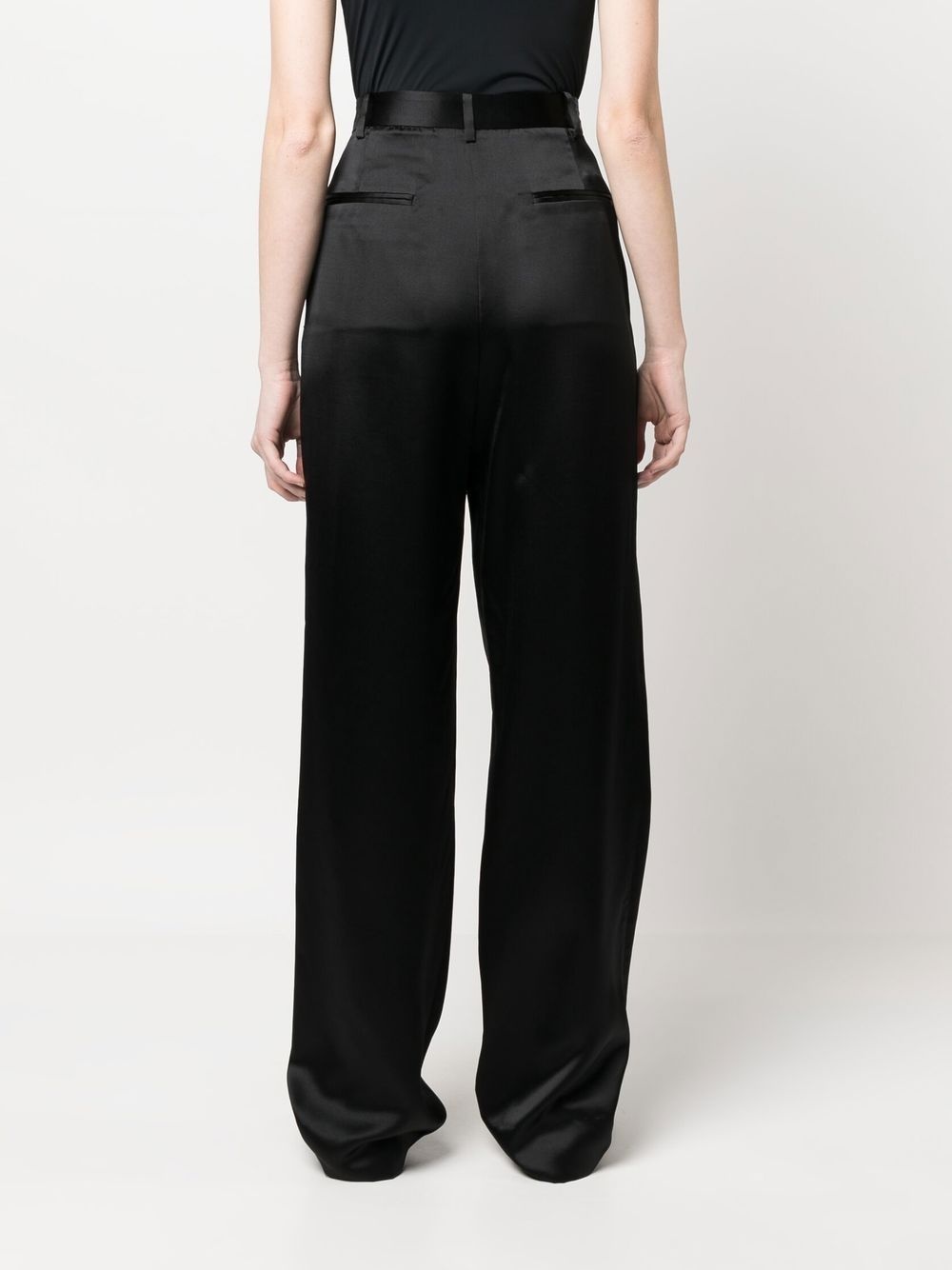 satin silk pleated trousers - 4