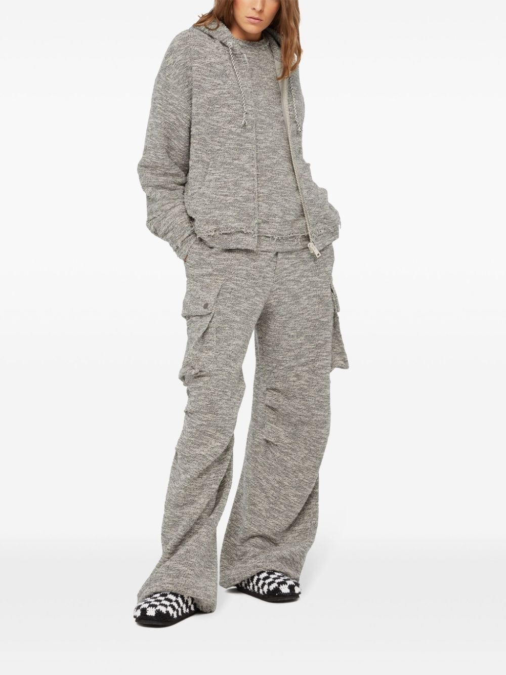 B&W Mouline zipped hoodie - 2
