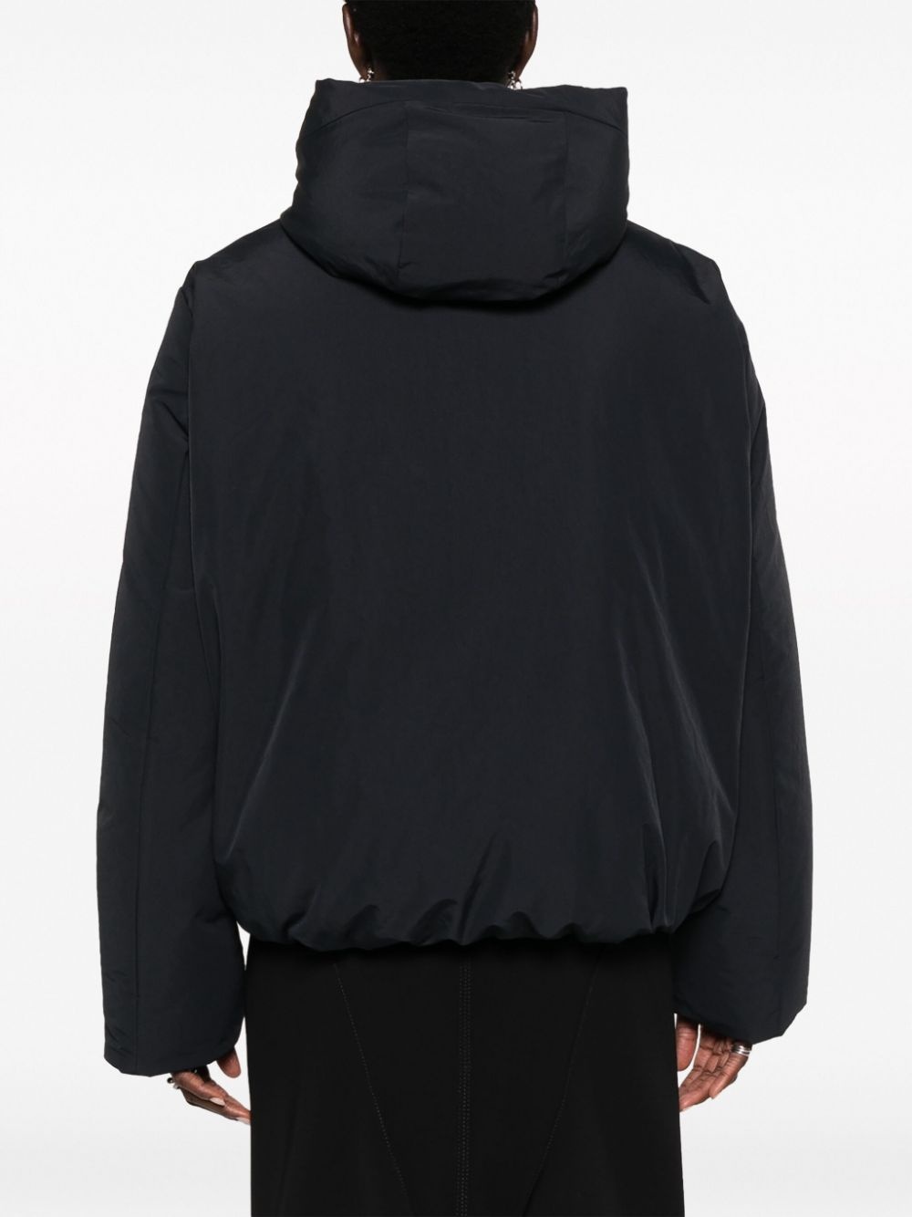hooded feather-down jacket - 4