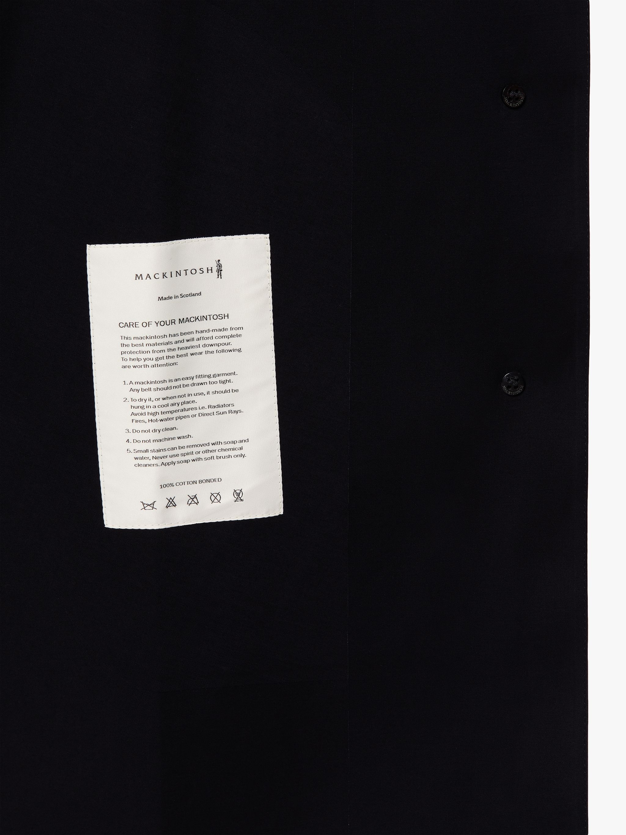 WATTEN BLACK BONDED COTTON HOODED COAT | LR-1023 - 6