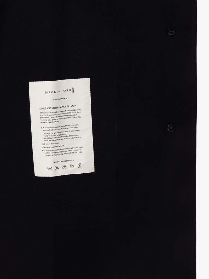 WATTEN BLACK BONDED COTTON HOODED COAT | LR-1023 6