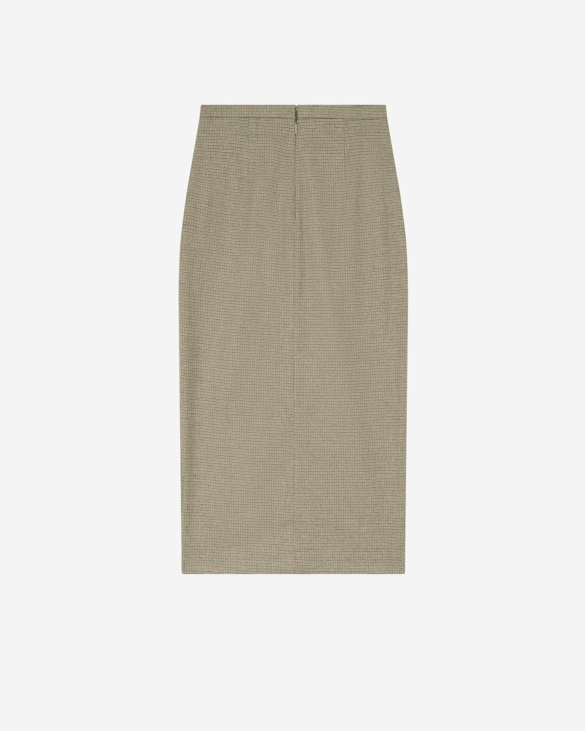 CHECK MIDI SKIRT WITH FRONT SLIT - 6