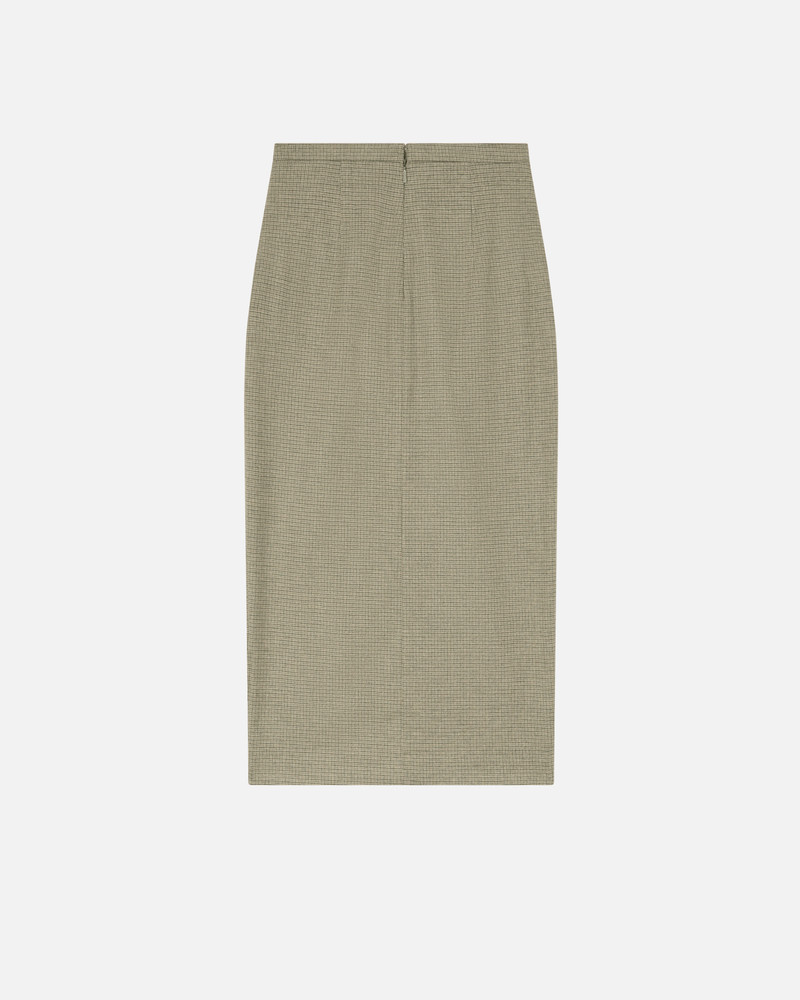 CHECK MIDI SKIRT WITH FRONT SLIT 6