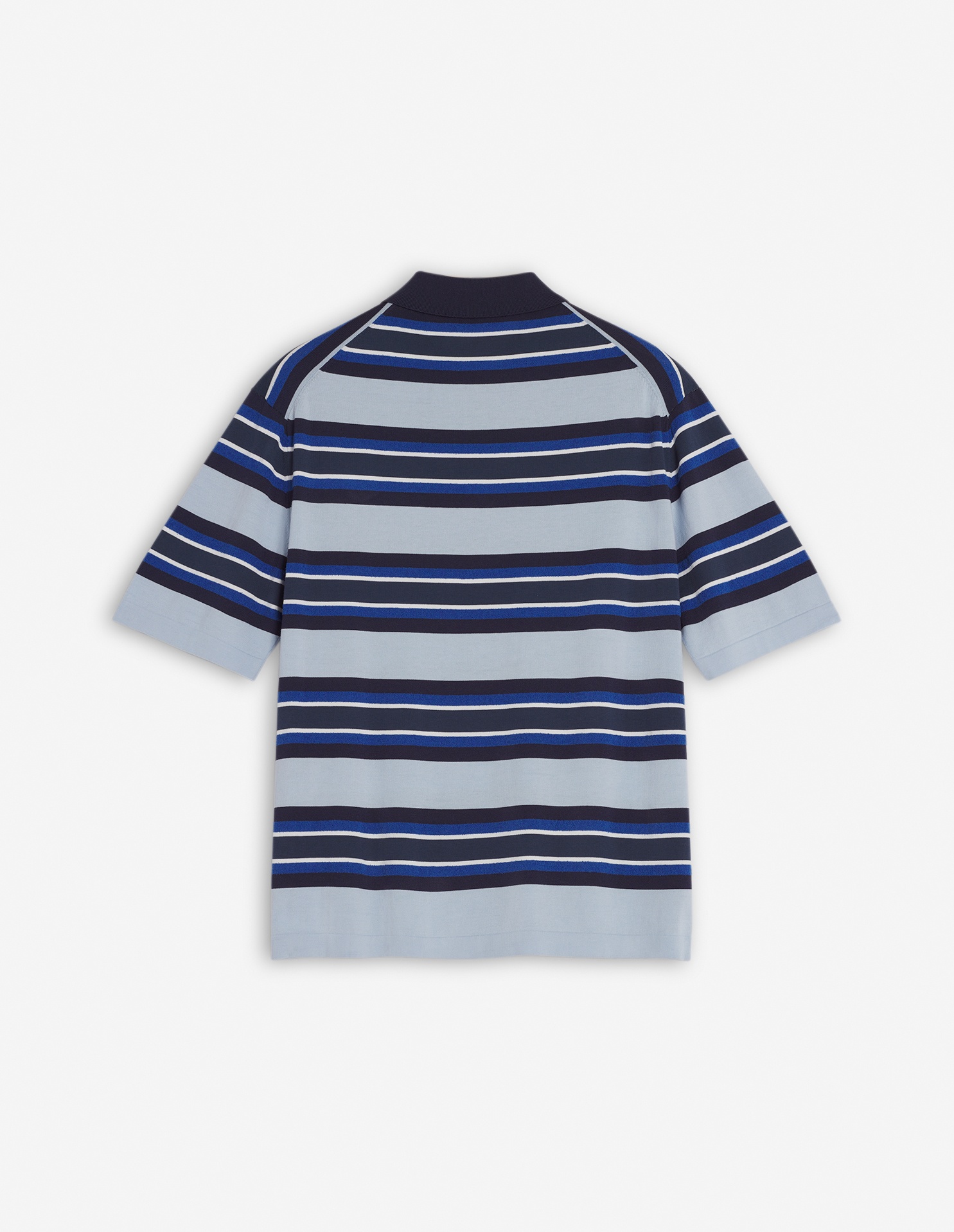 BOLD FOX HEAD PATCH FINE GAUGE STRIPED POLO - 6