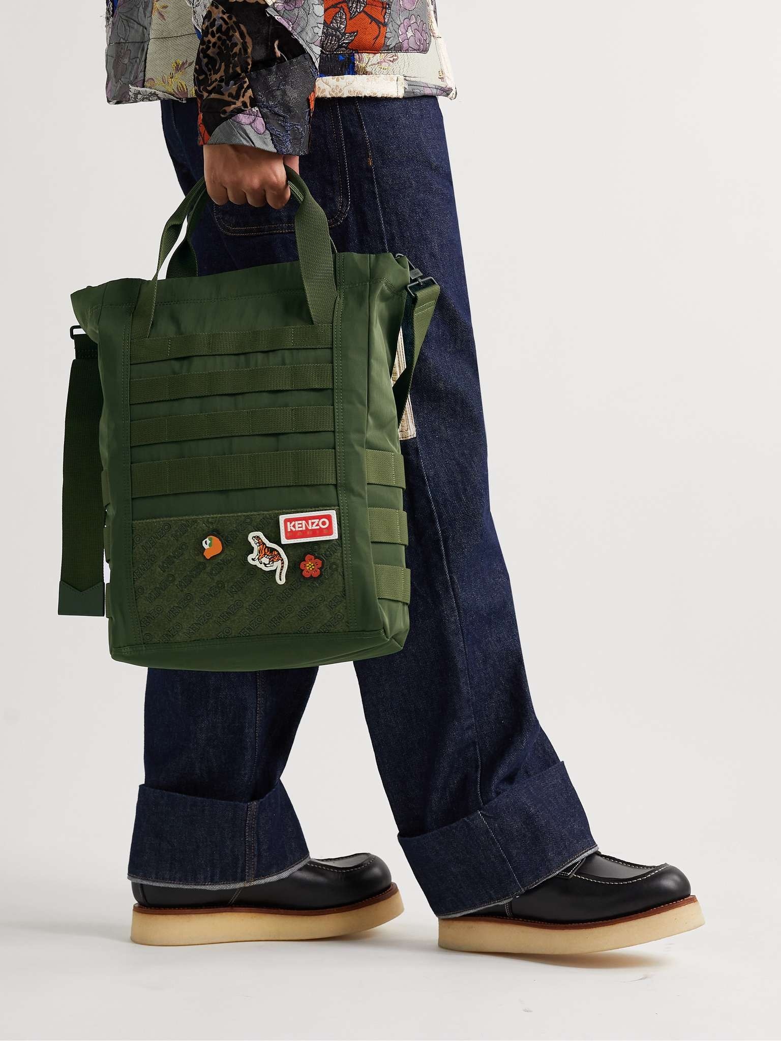 Logo-Appliquéd Webbing-Trimmed Tech-Twill Tote Bag - 2