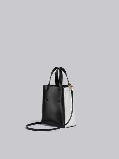 Marni MUSEO MINI BAG IN WHITE AND BLACK LEATHER outlook
