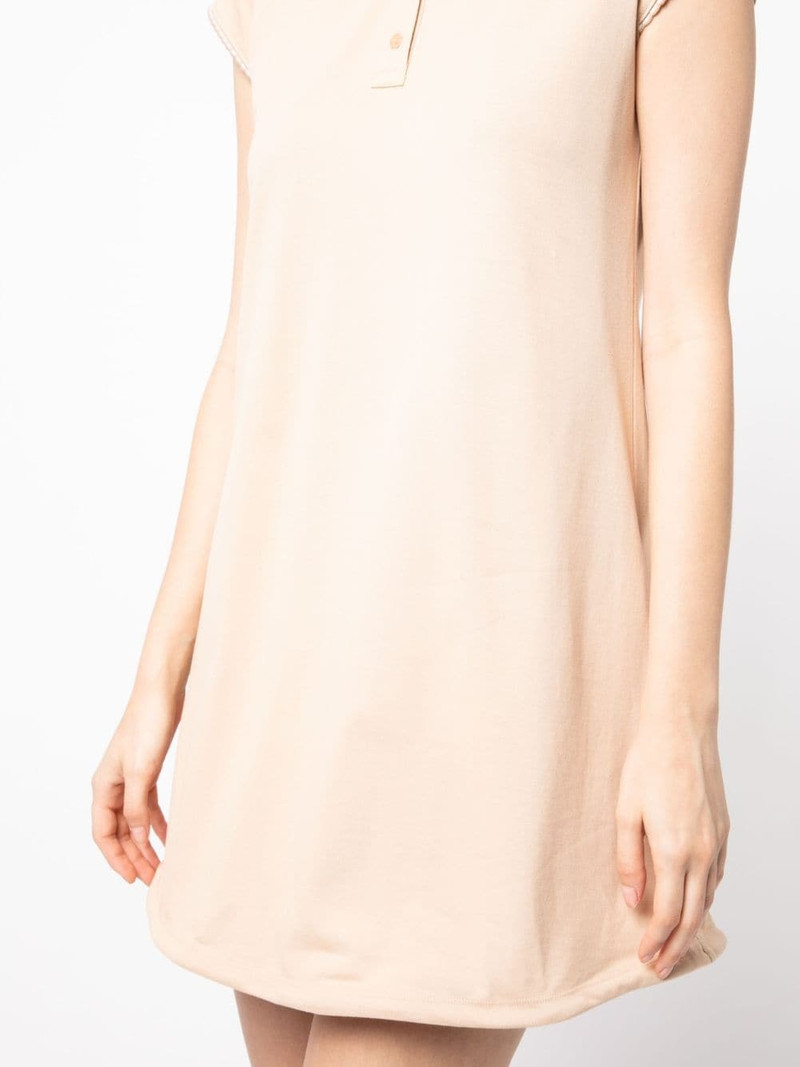 contrasting-trim flared cotton dress 5