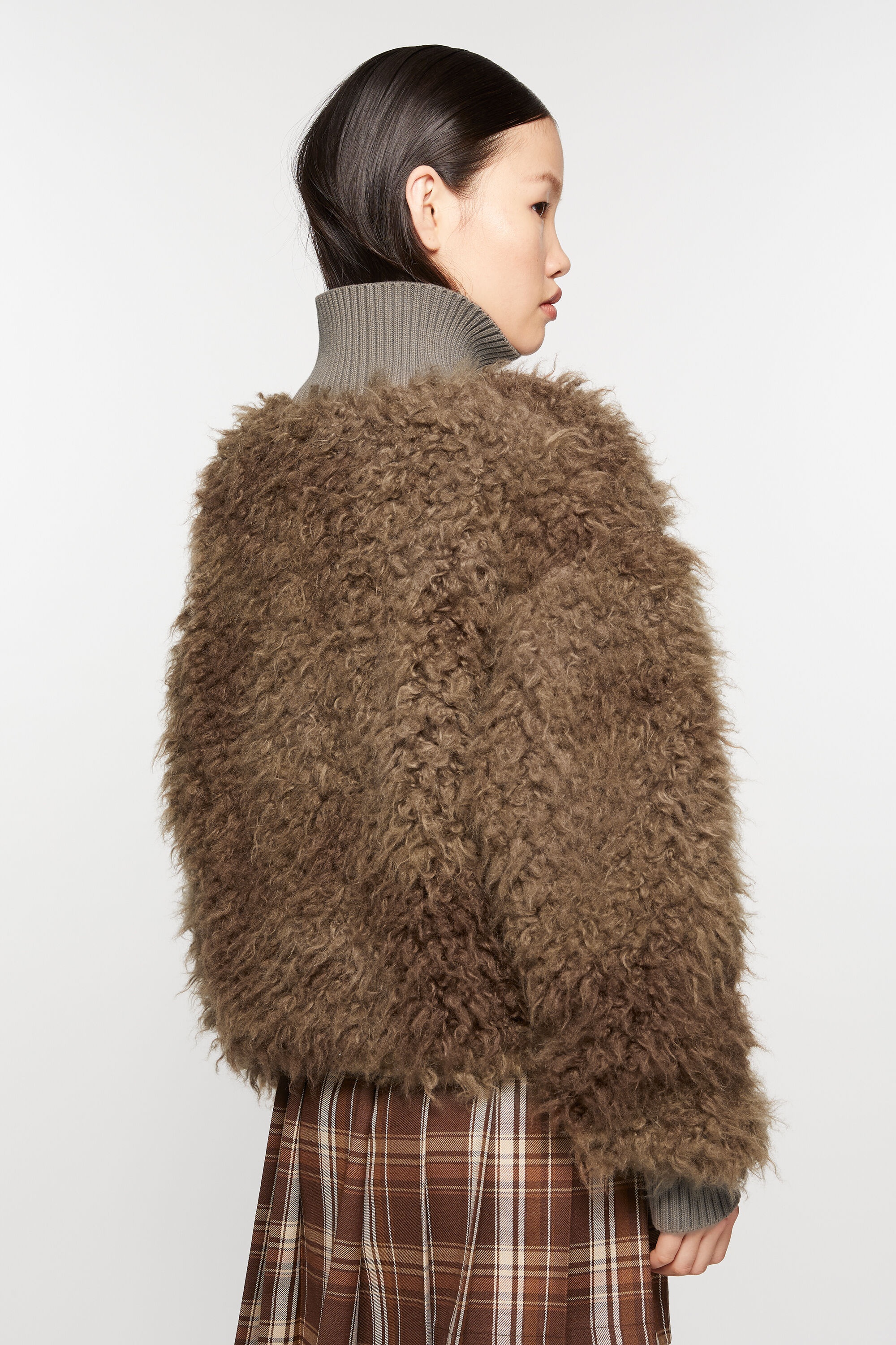 Furry jacket - Mud Brown - 4
