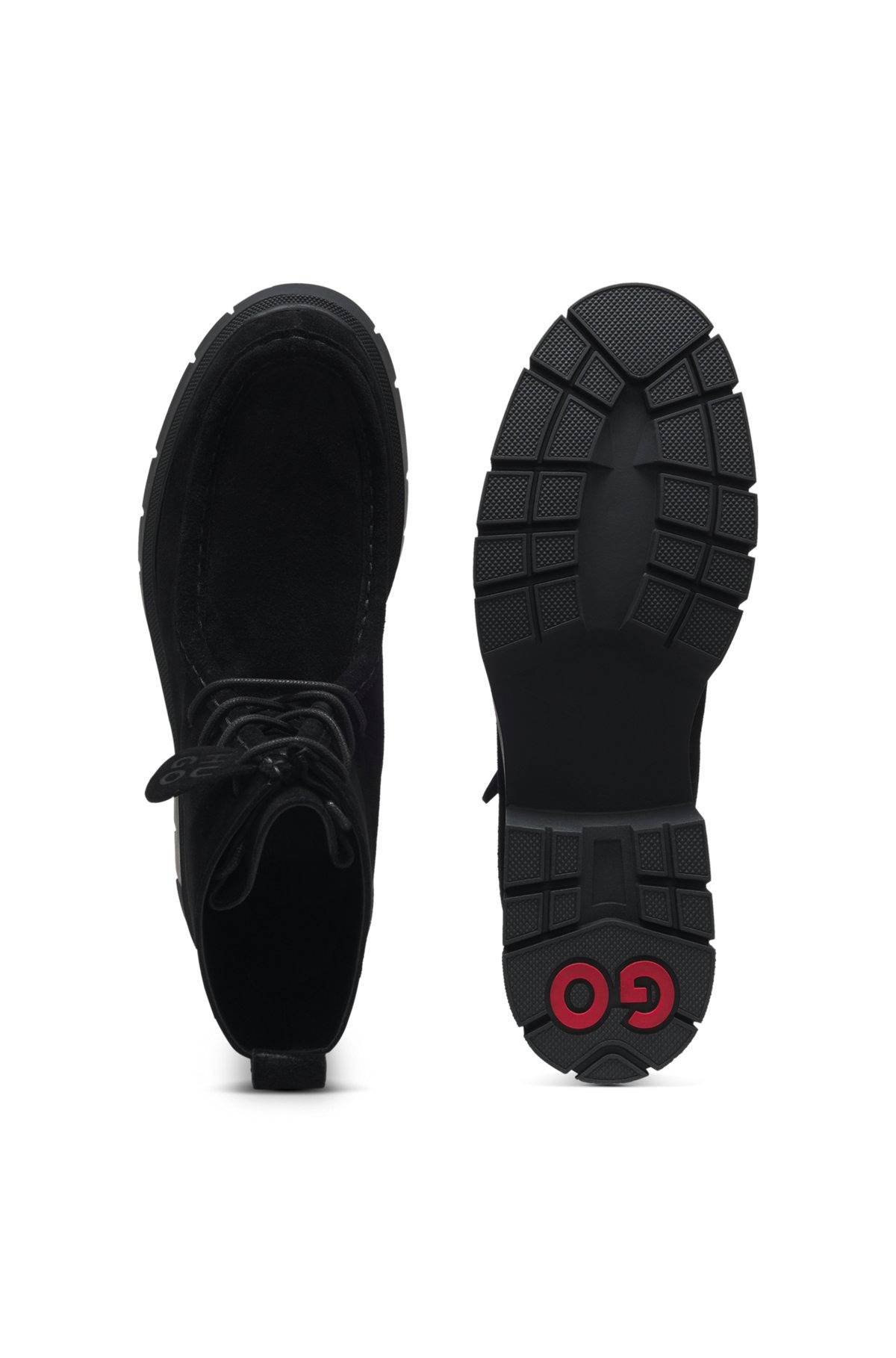 LACE-UP BOOTS IN SUEDE WITH REMOVABLE LOGO TAG - 5