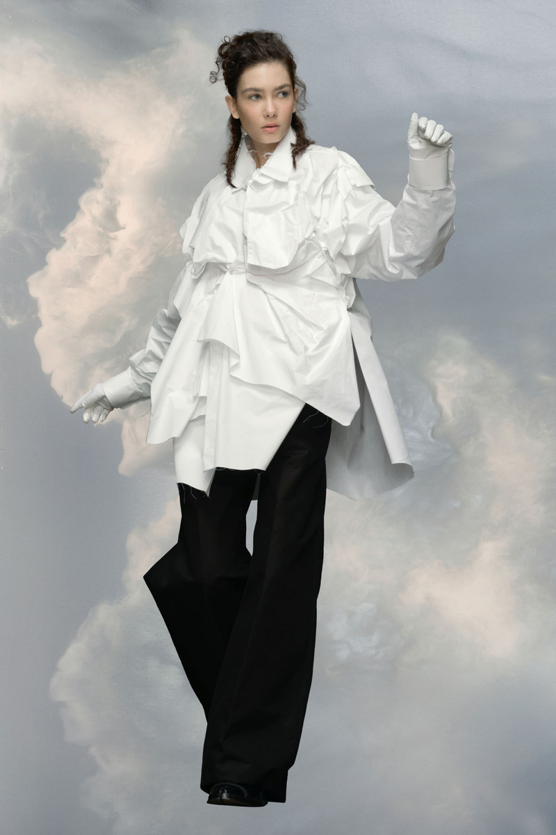 Frayed cotton poplin shirt 3