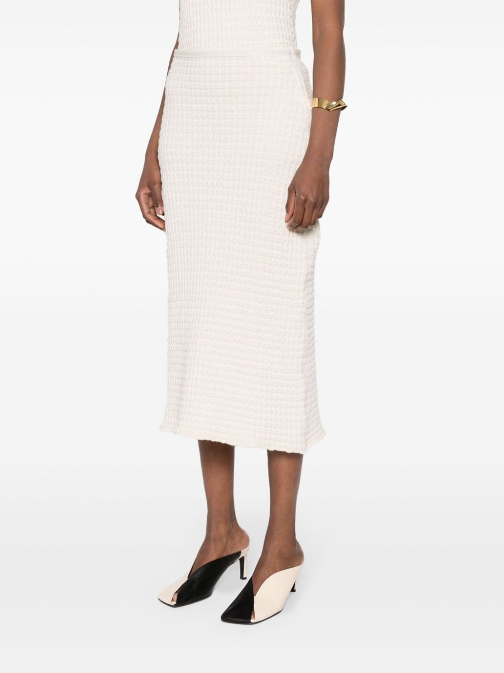 waffle-knit skirt - 3