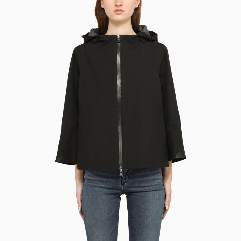 Black hooded field jacket - 1