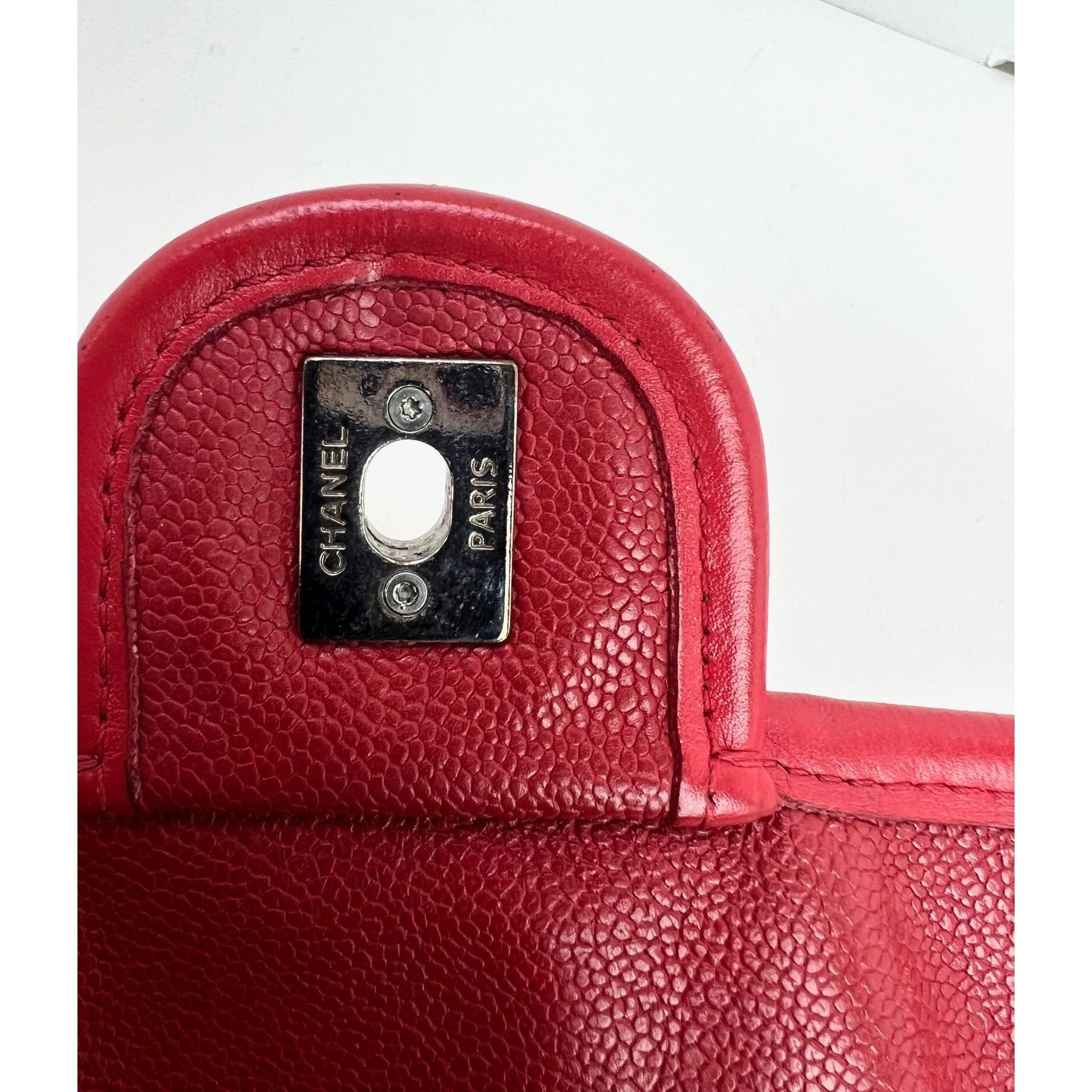 Chanel Caviar Quilted Medium French Riviera Red Flap - 14