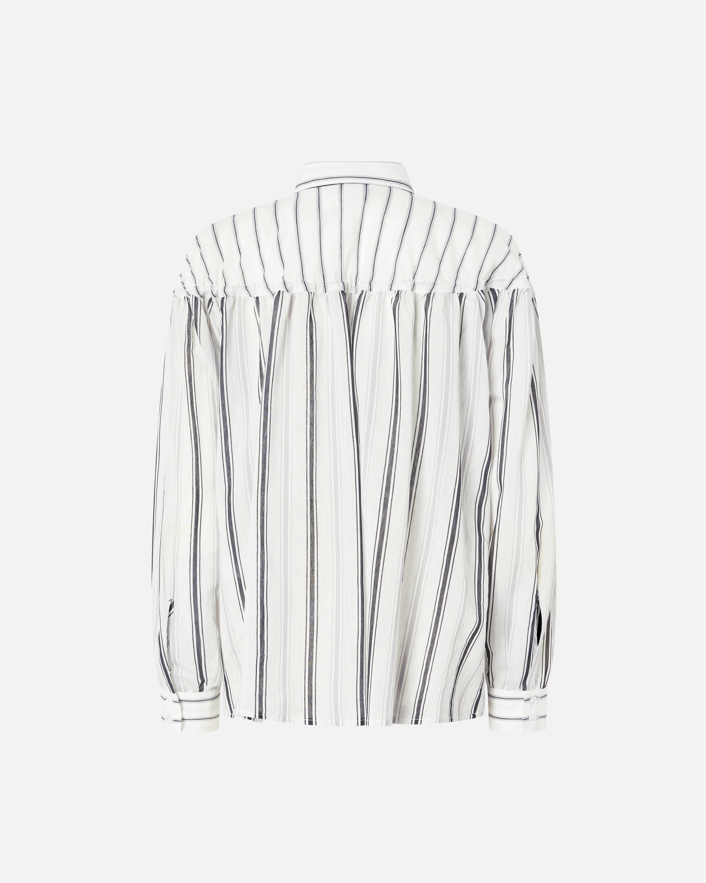 STRIPED COTTON SHIRT WITH LACES - 6