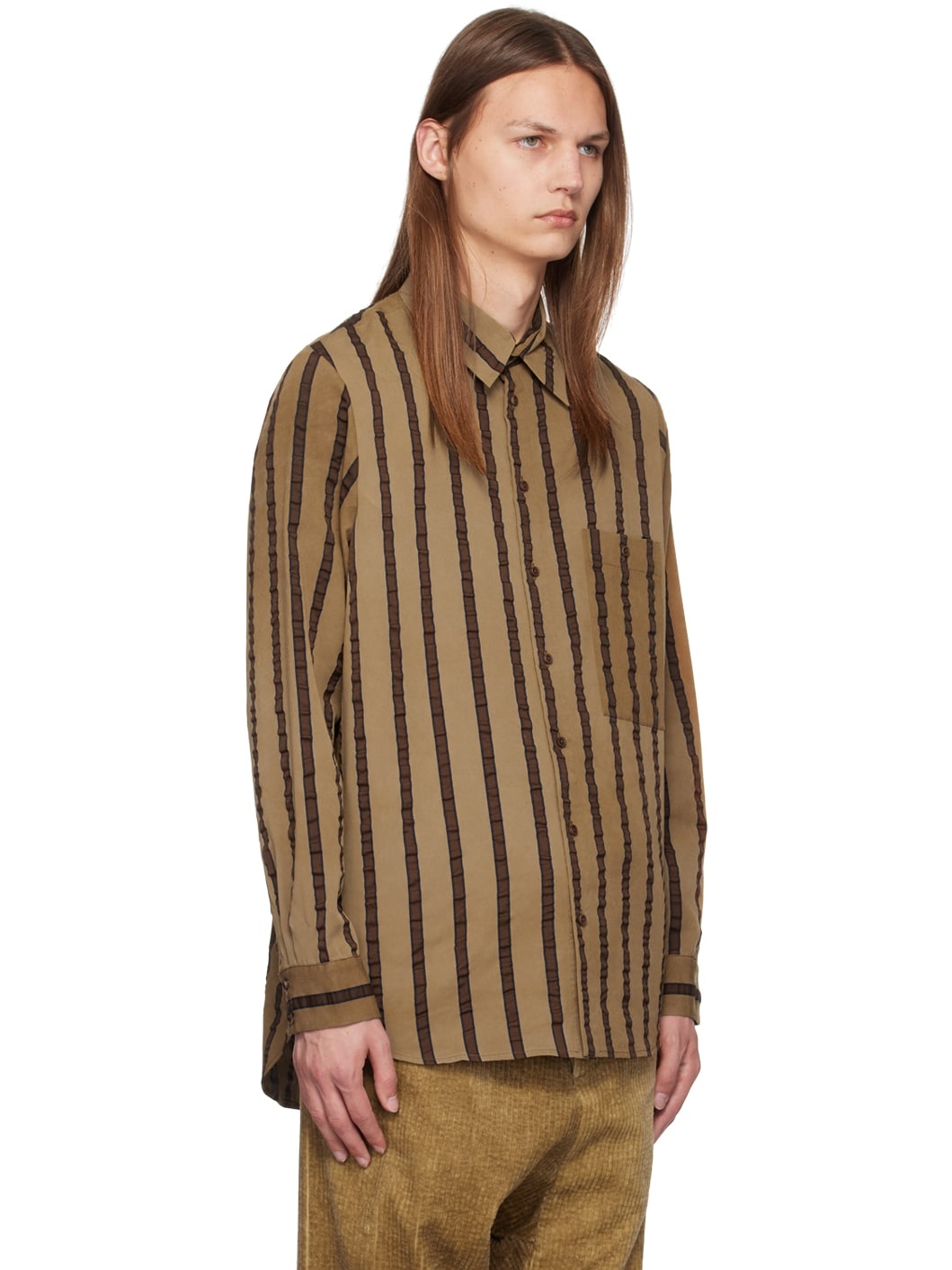 Beige Tab Shirt - 2