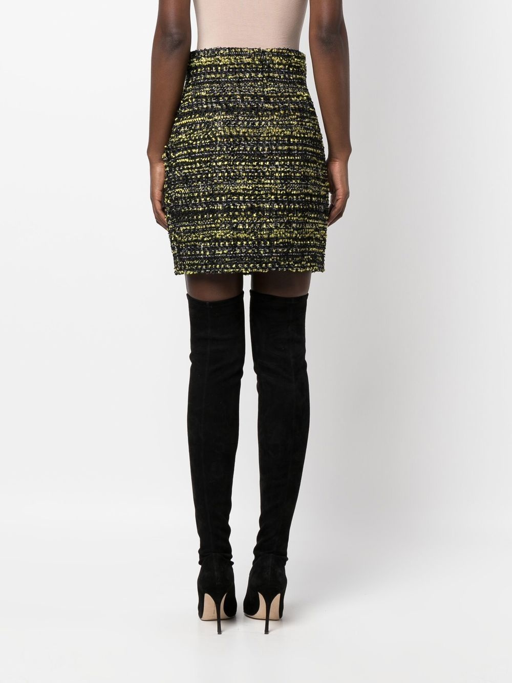 bouclé high-waisted skirt - 4