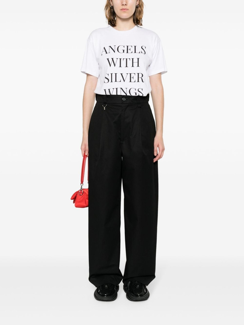 ELISABETTA FRANCHI slogan-print cotton T-shirt outlook